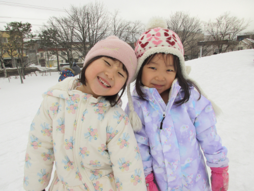 🌰グループ　西野グリーン公園で雪遊び⛄